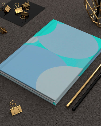Pastel Tan and Tif Patches 5.75" x 8" Hardcover Journal Matte with 150 lined pages