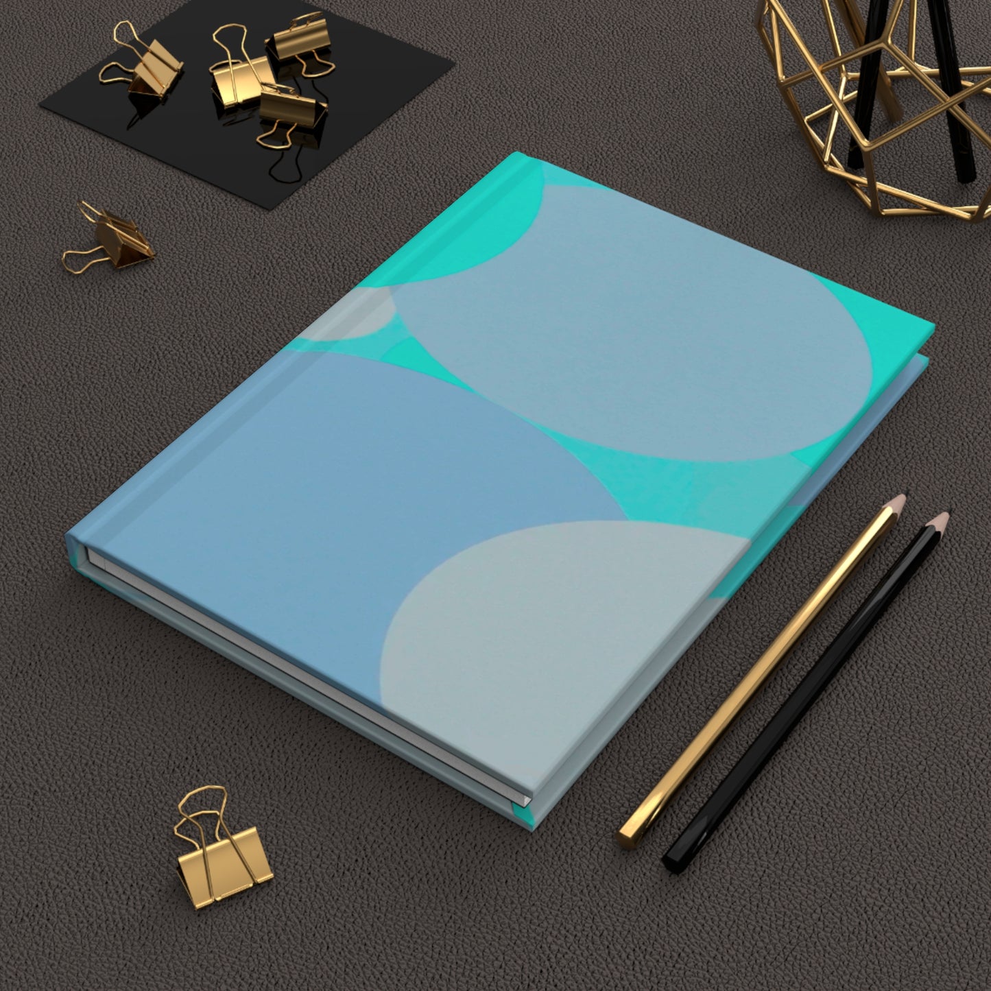 Pastel Tan and Tif Patches 5.75" x 8" Hardcover Journal Matte with 150 lined pages