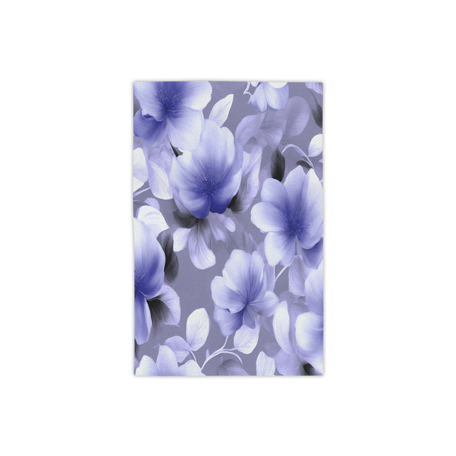 Indigo Blossom Floral Bunch Beach Towel, 18" x 27"