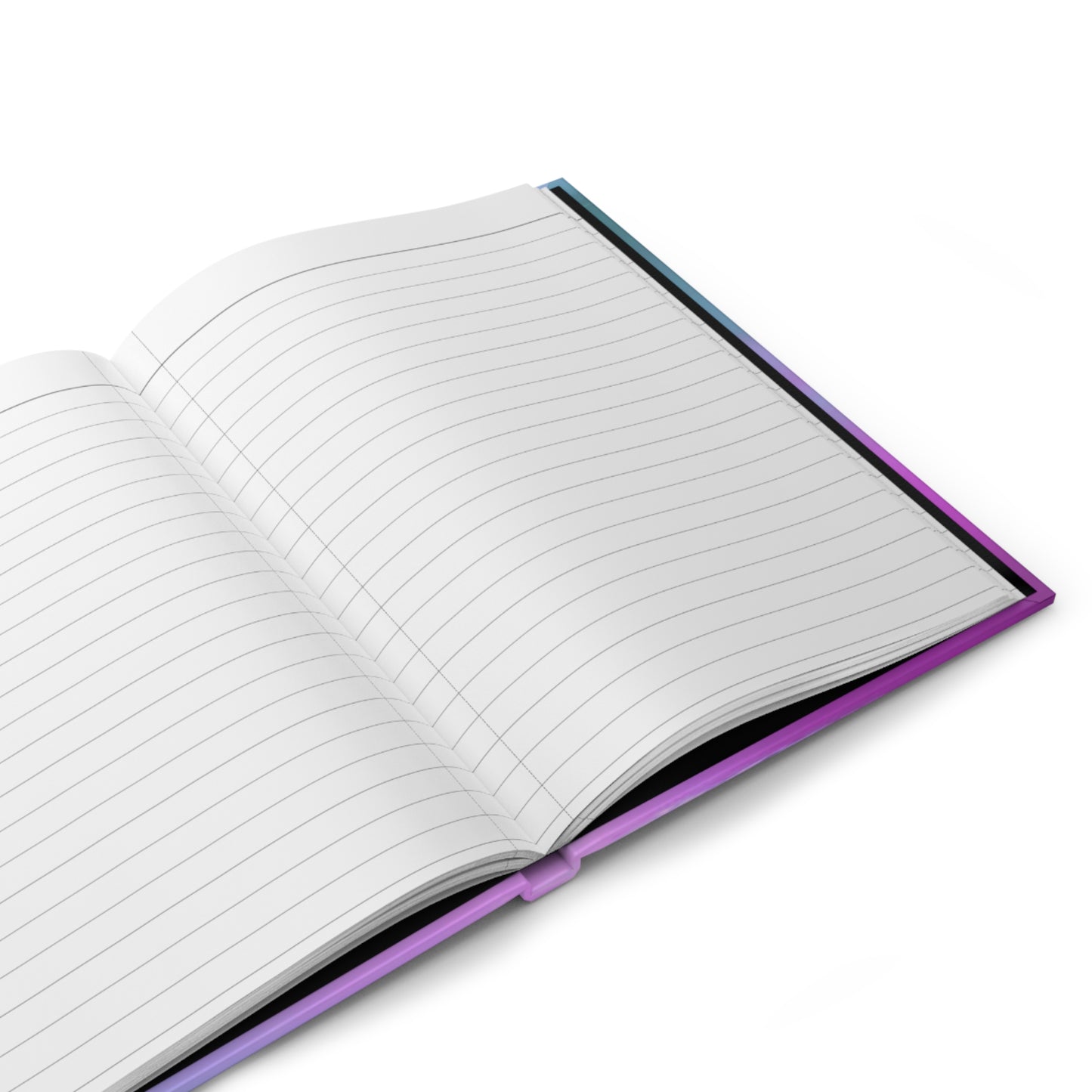 Dark Blue Green Sea Purple Fog 5.75" x 8" Hardcover Journal Matte with 150 lined pages