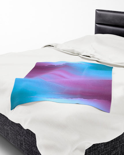 Wine Sea Blue Fog Velveteen Plush Blanket, 30" x 40"