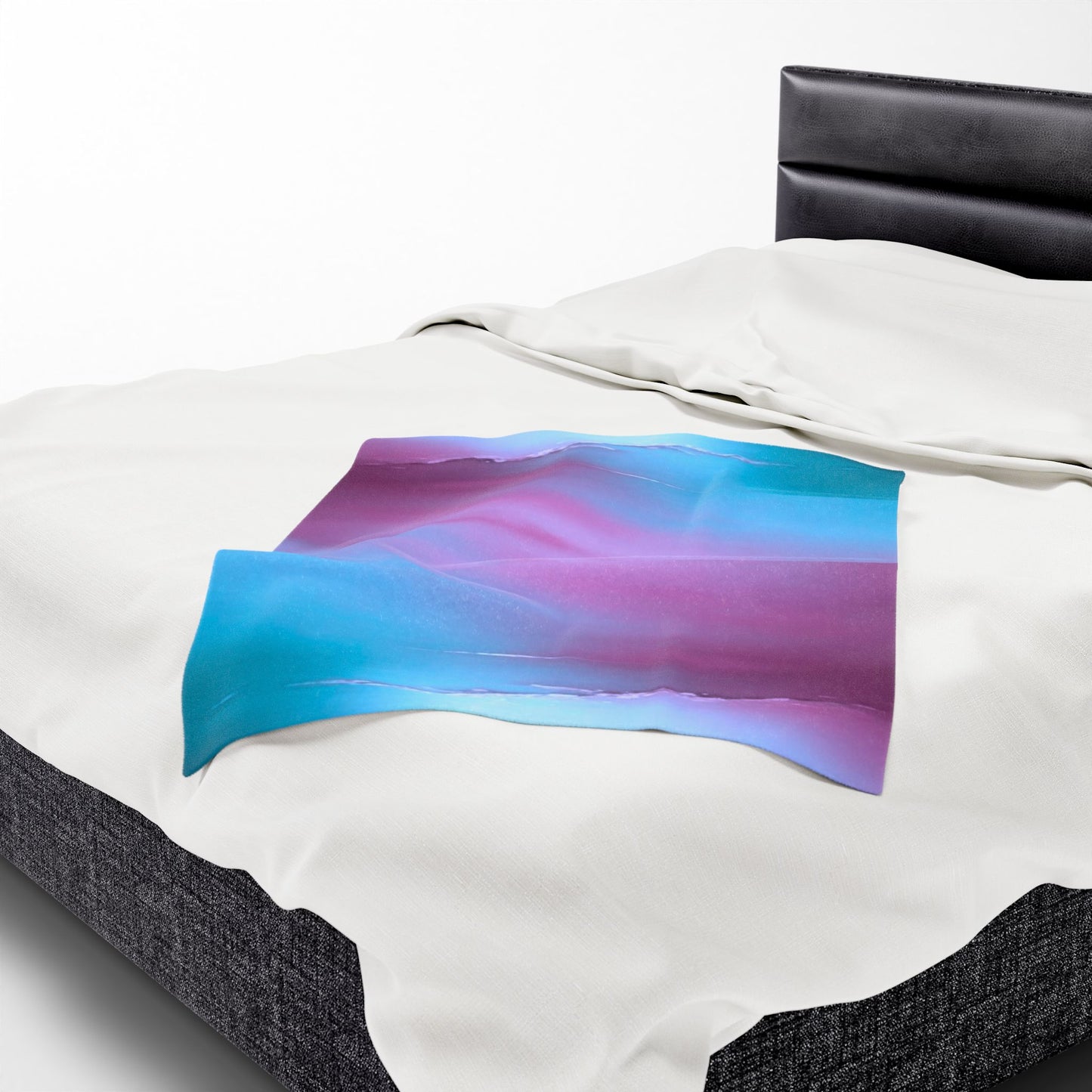 Wine Sea Blue Fog Velveteen Plush Blanket, 30" x 40"