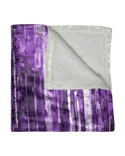 Striped Powder Lavender 50" x 60" Crushed Velvet Blanket