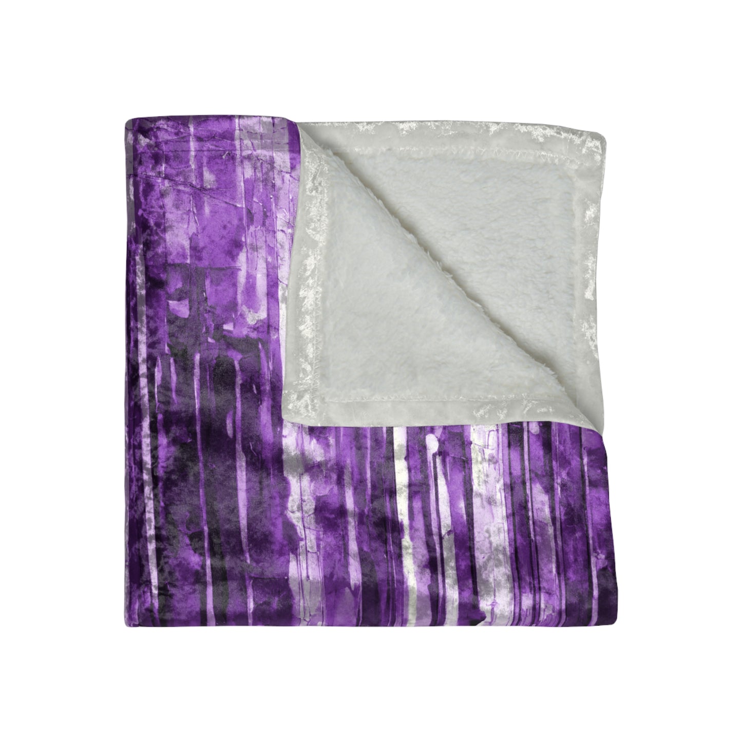 Striped Powder Lavender 50" x 60" Crushed Velvet Blanket