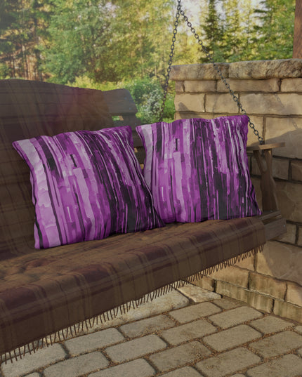 Striped Powder Lavender 20" x 20" Outdoor Pillow