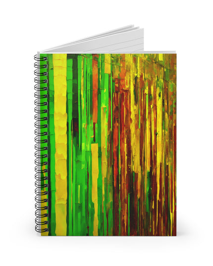 Striped Beta Spiral Notebook - Ruled Line, 6" x 8", 118 pages