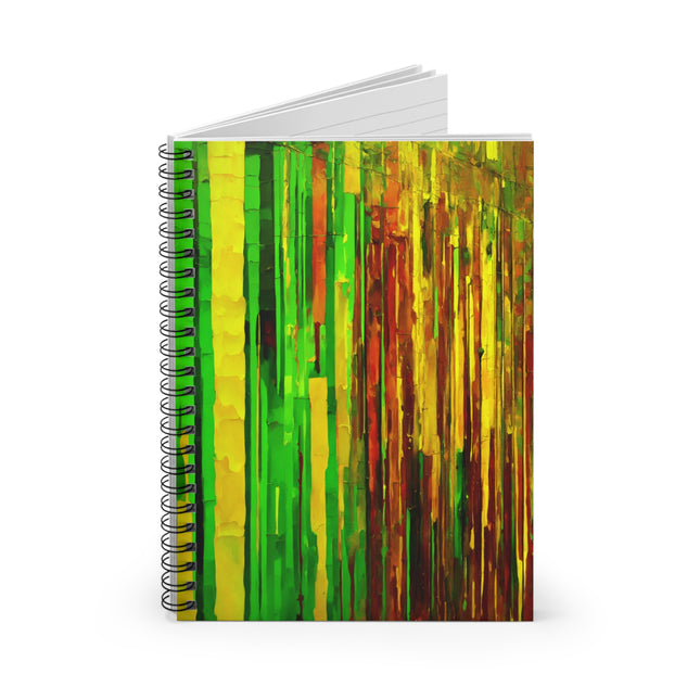 Striped Beta Spiral Notebook - Ruled Line, 6" x 8", 118 pages