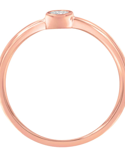 14K Rose Gold Plated .925 Sterling Silver Miracle Set Diamond Ring (1/20 Cttw, J-K Color, I1-I2 Clarity)