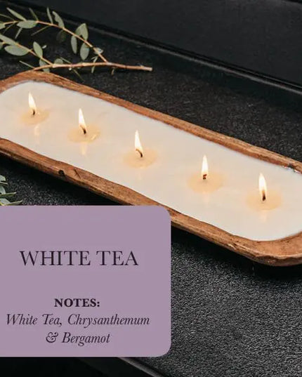 5-Wick Dough Bowl Soy Candle - White Tea