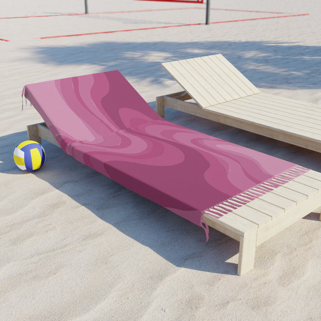 Pinky Mauve Wavey 38" × 81" Boho Beach Cloth