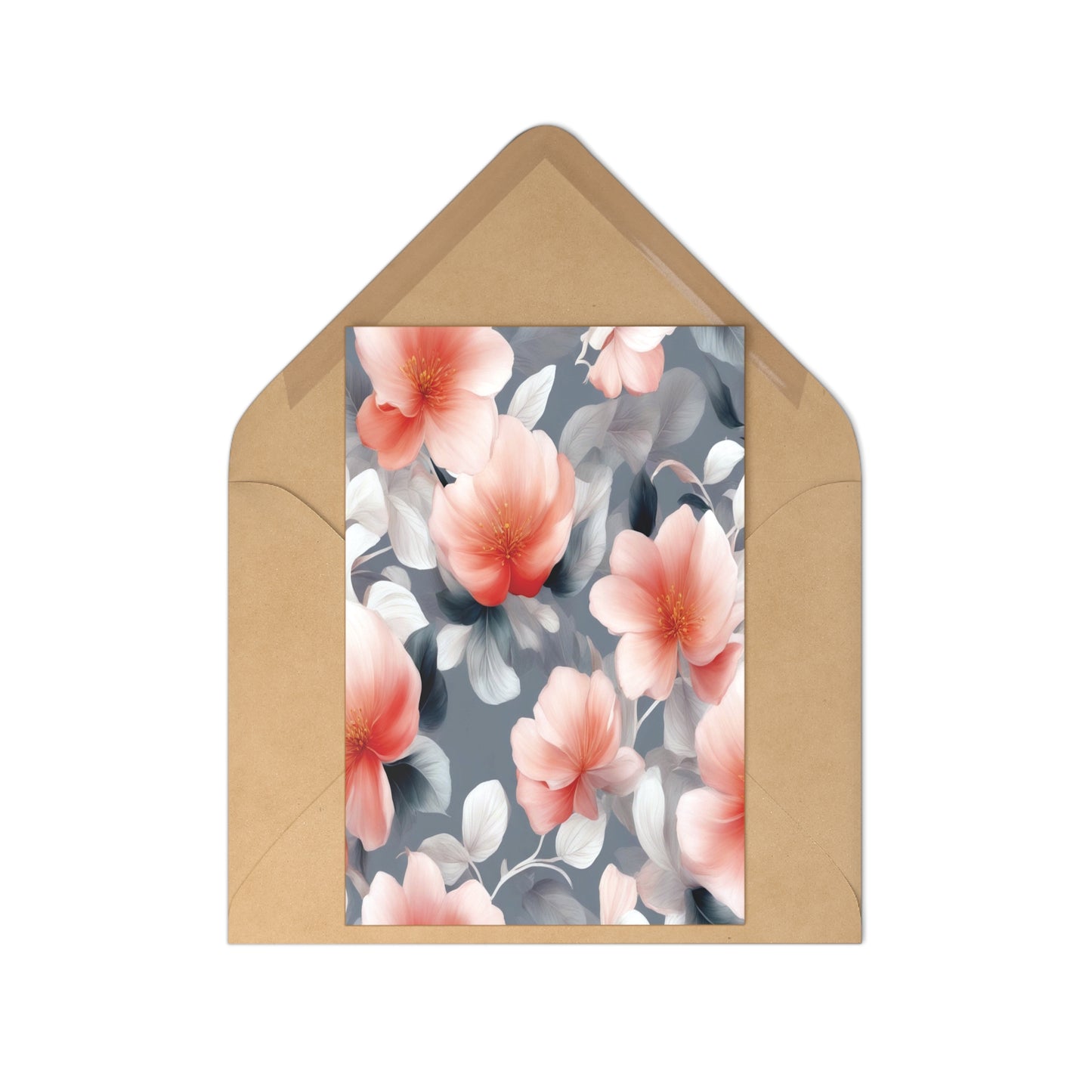 Red Blossom Floral Bunch Postcards (7 pcs)