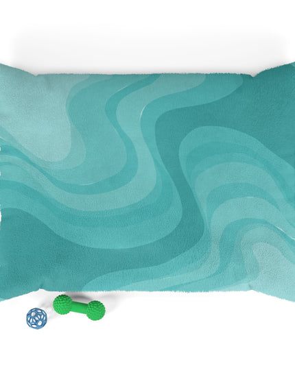 Tif Green Wavey 40" × 30" Pet Bed