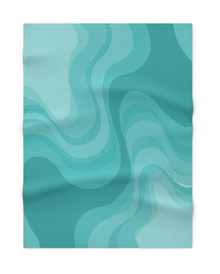 Tif Green Wavey Soft Fleece Baby Blanket, 30" x 40"