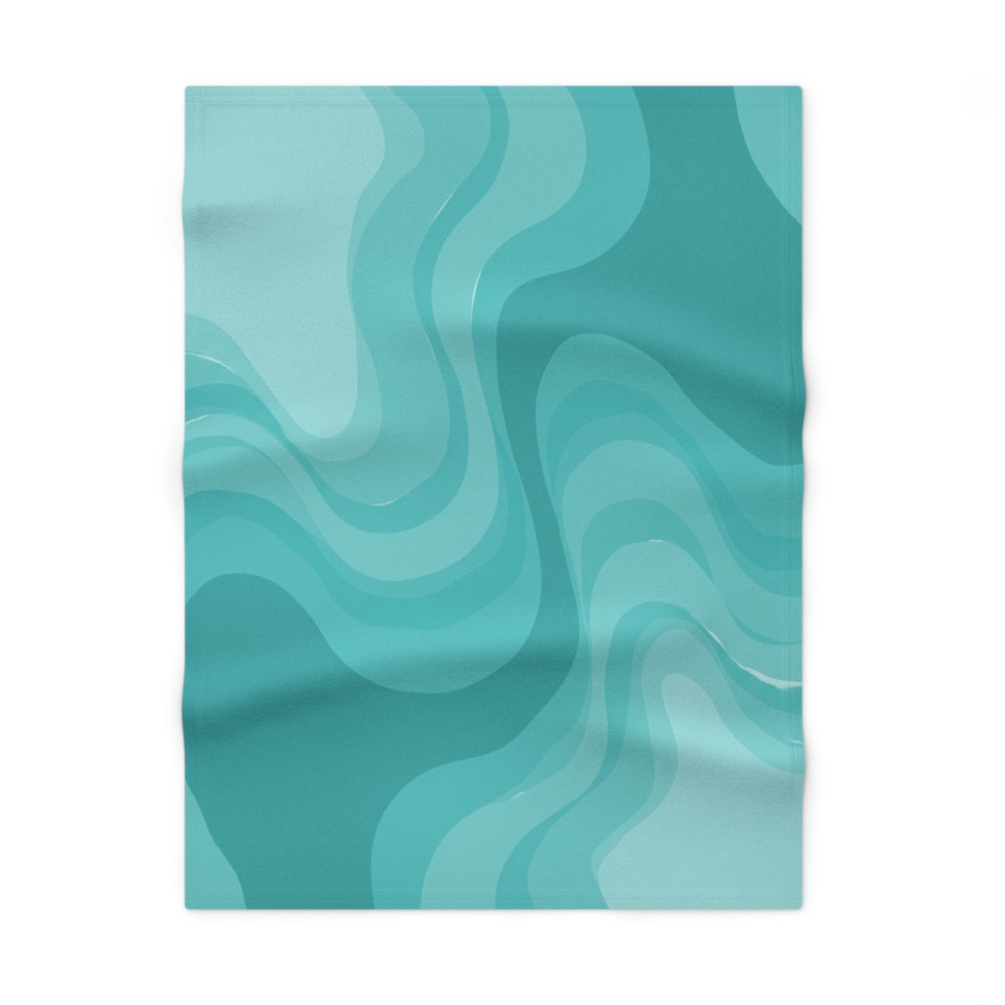 Tif Green Wavey Soft Fleece Baby Blanket, 30" x 40"