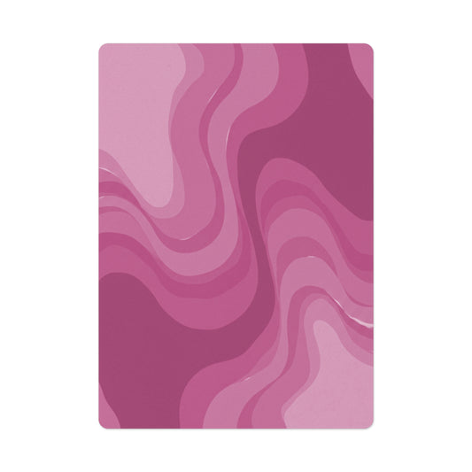 Pinky Mauve Wavey Poker Cards