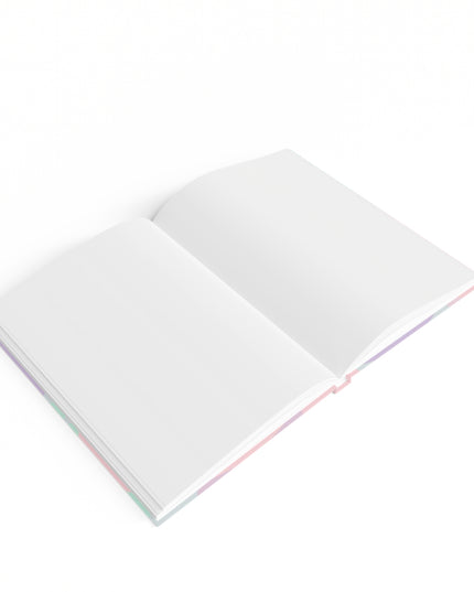 Pastel Peach and Soft Green Patches 5" x 7" Journal - 128 Blank pages