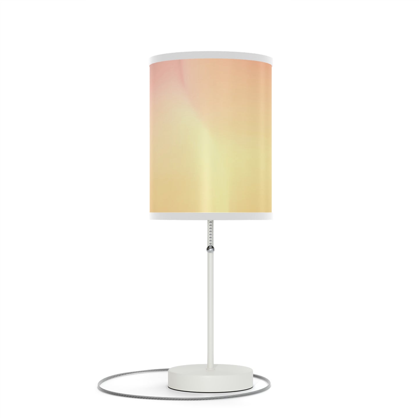 Hot Peach Fade Table Lamp on a White or Silver Stand, US|CA plug