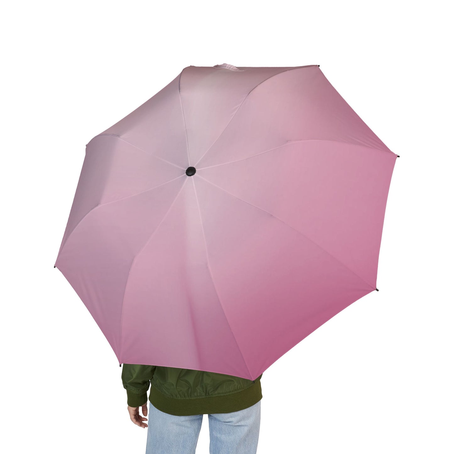 Pink Blush Fade Foldable Umbrella - Compact & Chic