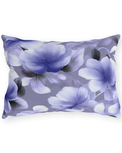 Indigo Blossom Floral Bunch Outdoor Pillow, 20" x 14"