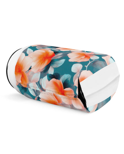 Orange Blossom Floral Bunch 12 oz Can Cooler Sleeve