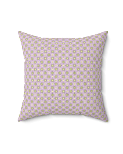 Magenta Star-crossed Bodies Faux Suede Square Pillow, 16" x 16"
