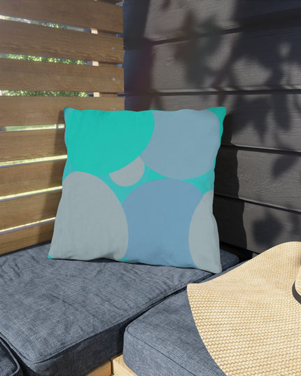 Pastel Tan and Tif Patches 16" x 16" Outdoor Pillows