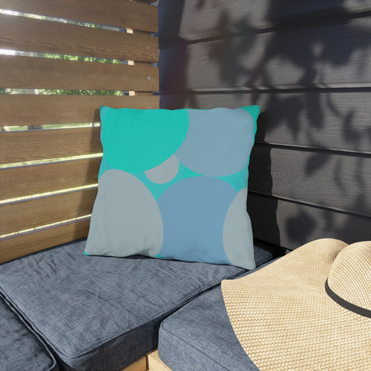 Pastel Tan and Tif Patches 16" x 16" Outdoor Pillows