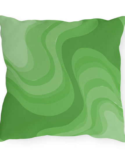 Greenie Meanie Wavey 16" x 16" Outdoor Pillow