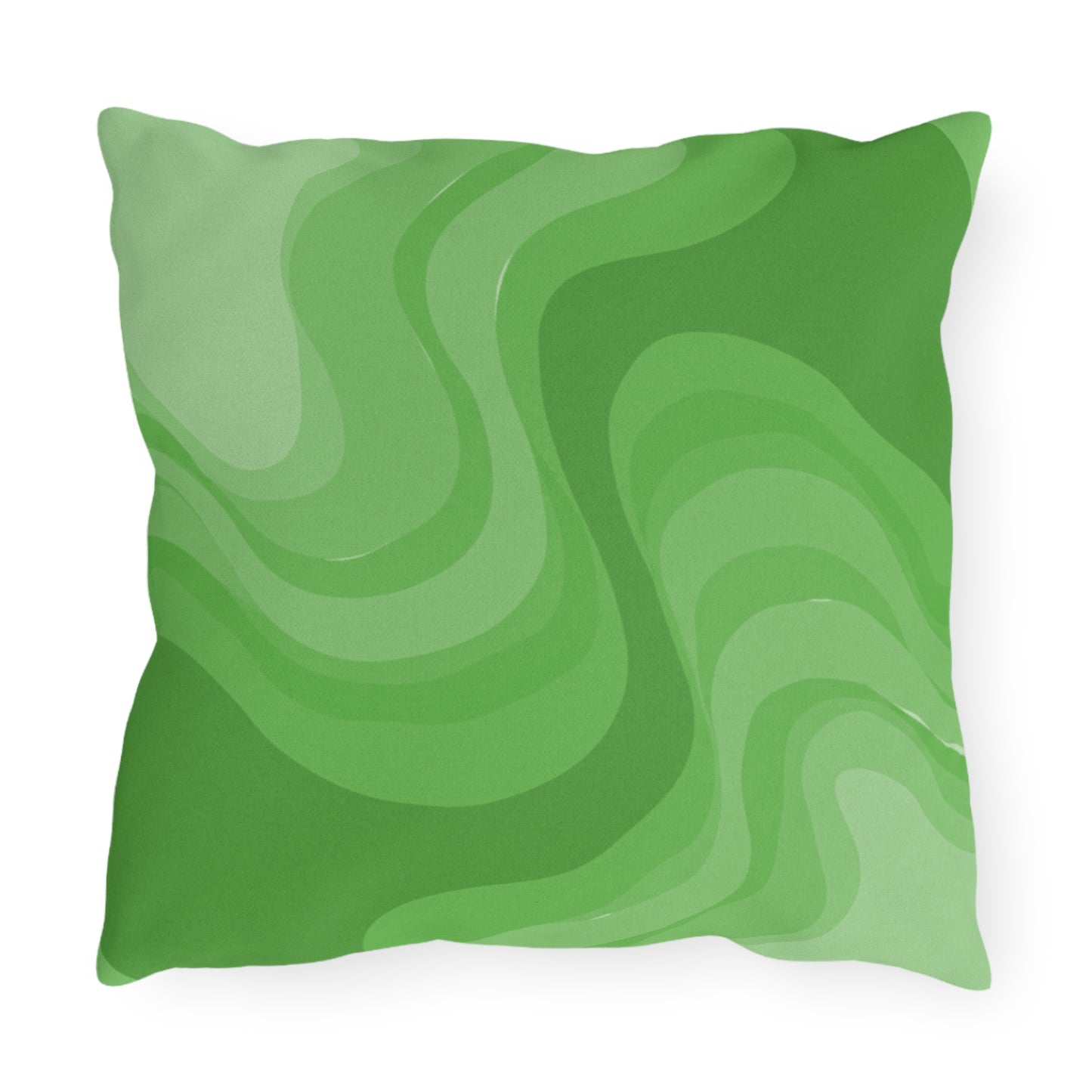 Greenie Meanie Wavey 16" x 16" Outdoor Pillow