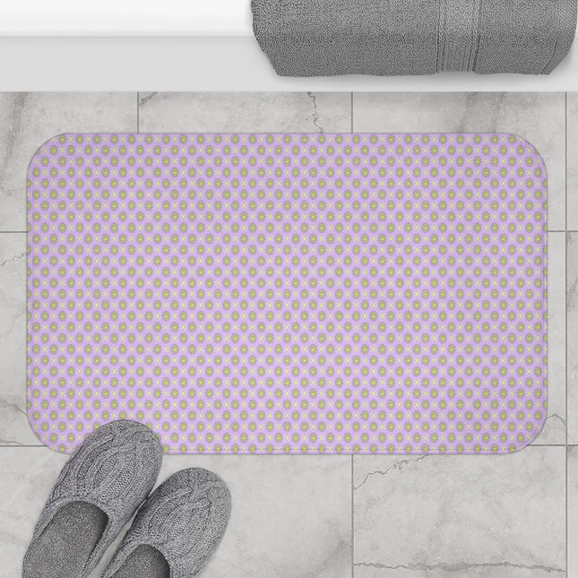 Magenta Star-crossed Bodies 34" x 21" Bath Mat