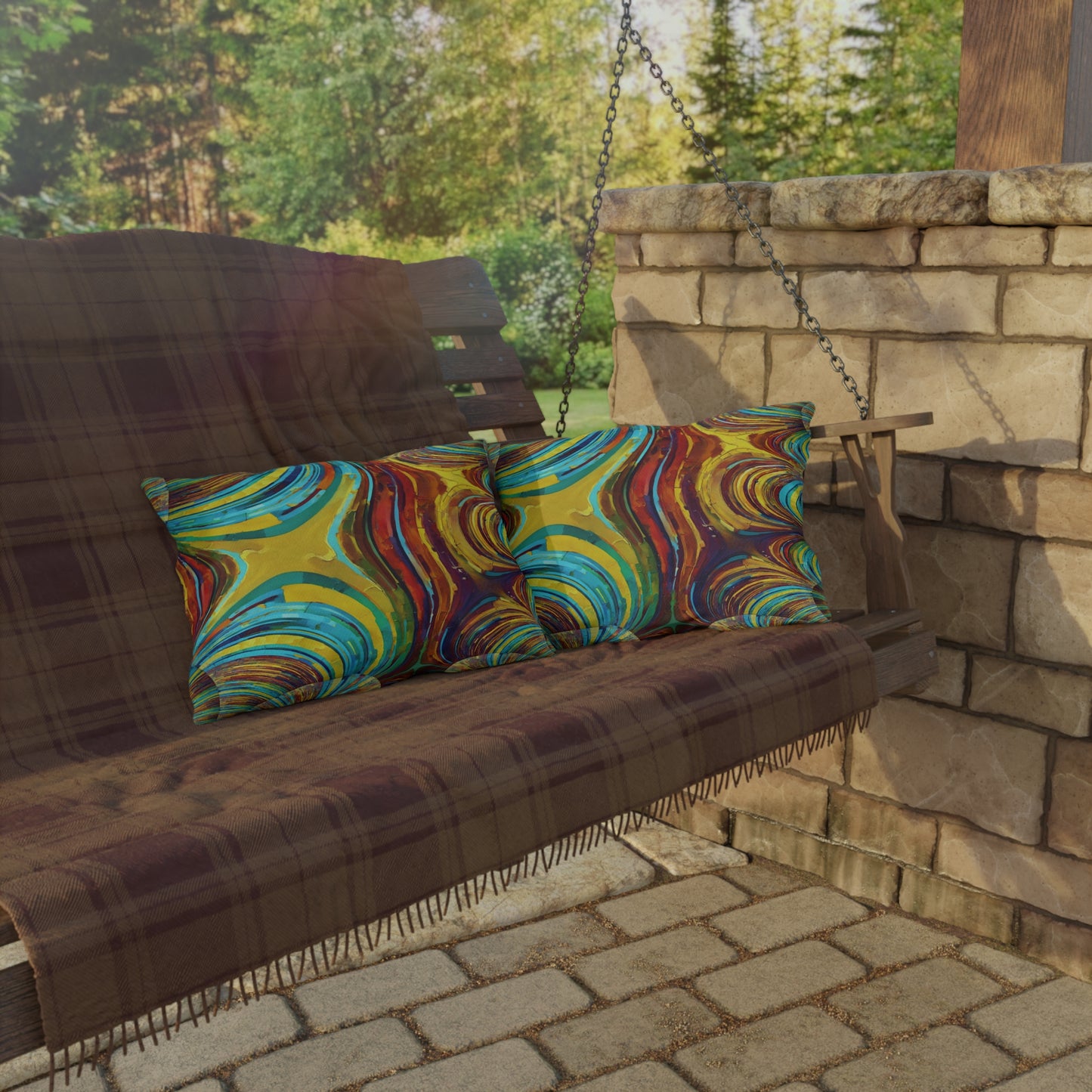 Uzi Spiral Alpha 20" x 14" Outdoor Pillow