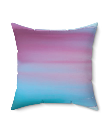 Wine Sea Blue Fog 18" x 18" Faux Suede Square Pillow