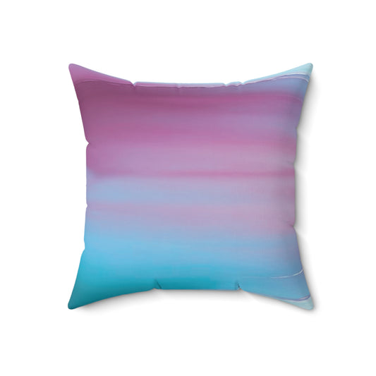 Wine Sea Blue Fog 18" x 18" Faux Suede Square Pillow