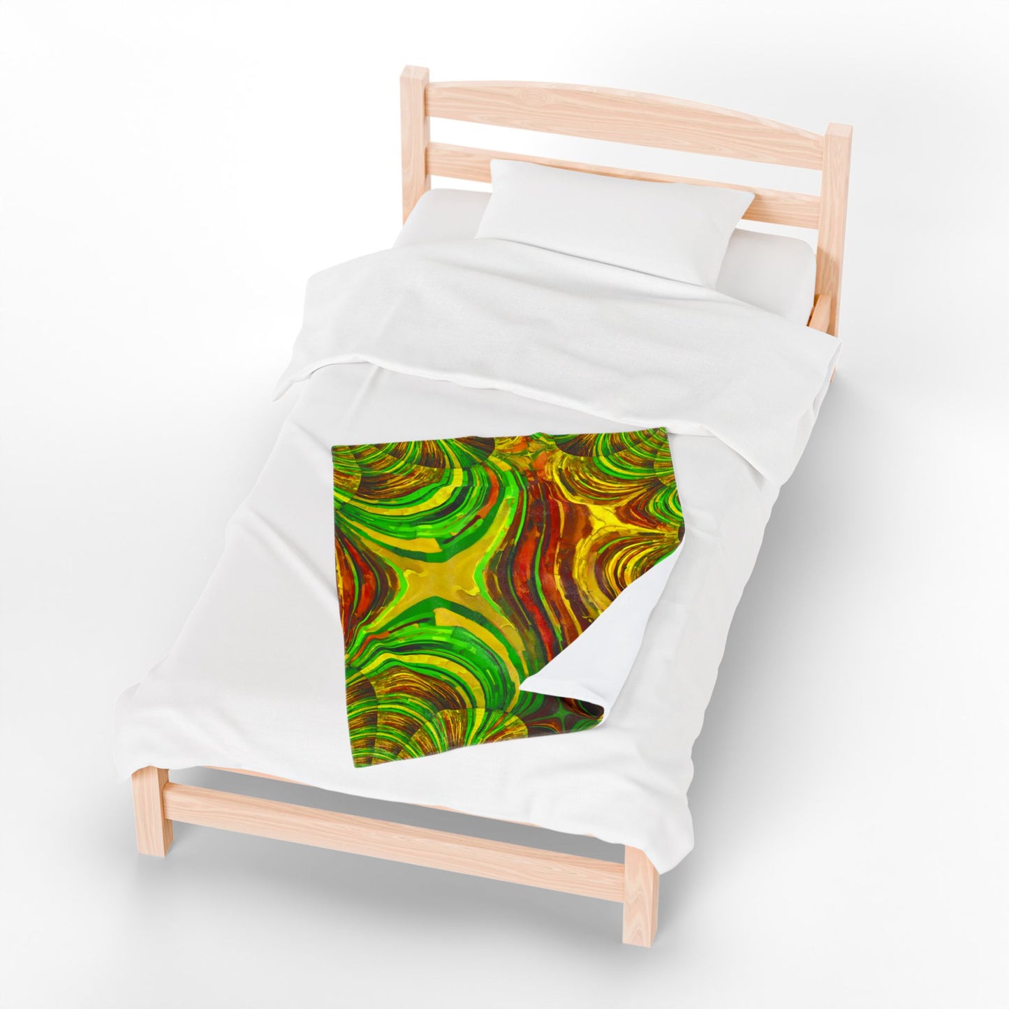 Uzi Spiral Beta Velveteen Plush Blanket, 30" x 40"