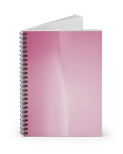 Pink Blush Fade Wavey Spiral Notebook - Ruled Line, 6" x 8", 118 pages