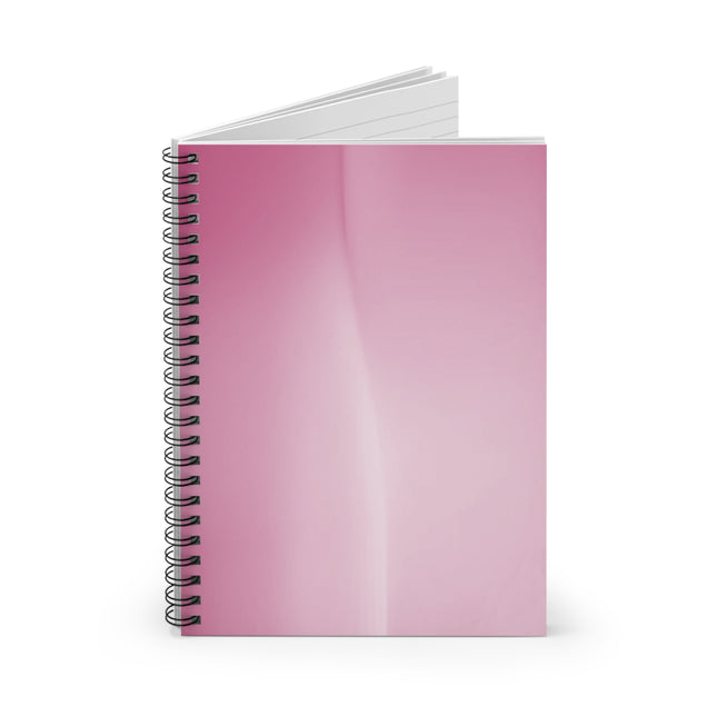 Pink Blush Fade Wavey Spiral Notebook - Ruled Line, 6" x 8", 118 pages