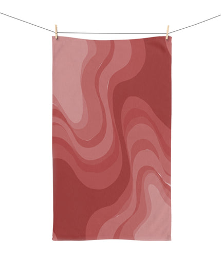Pinky Mauve Wavey Hand Towel, 16" x 28"
