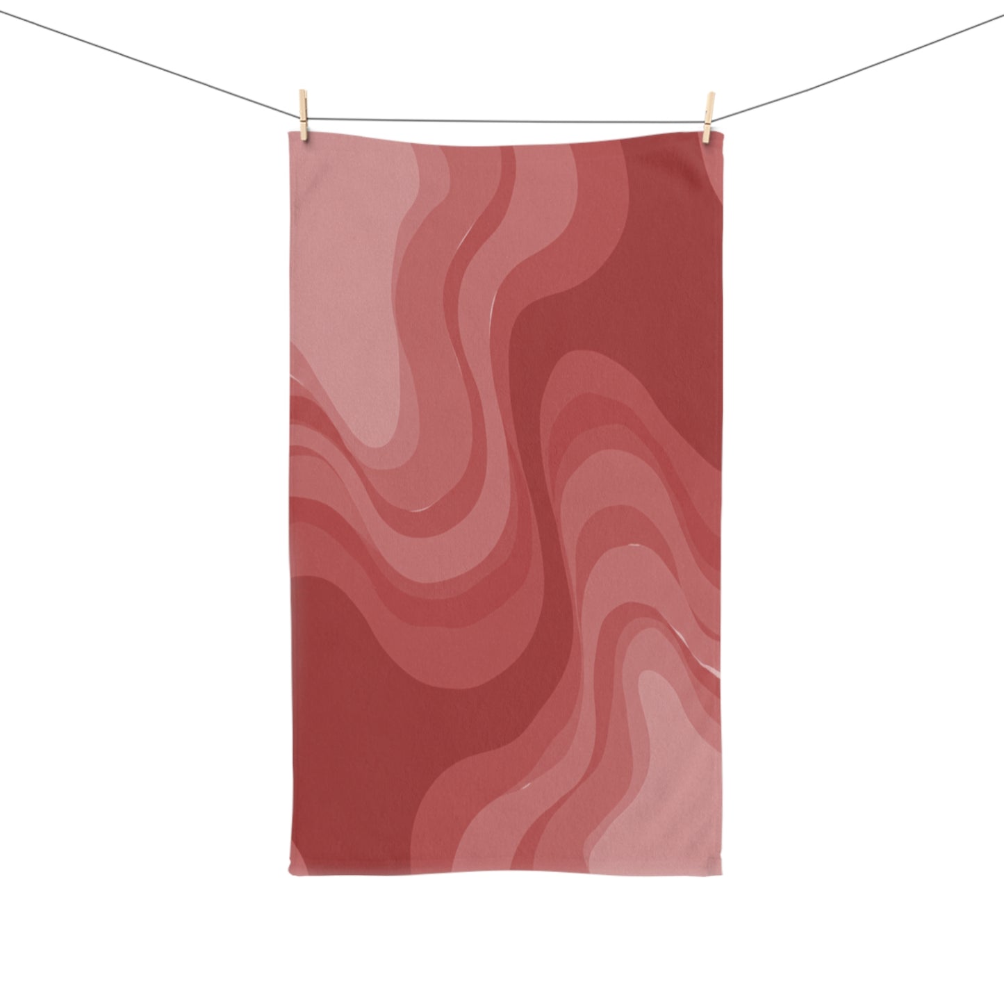 Pinky Mauve Wavey Hand Towel, 16" x 28"