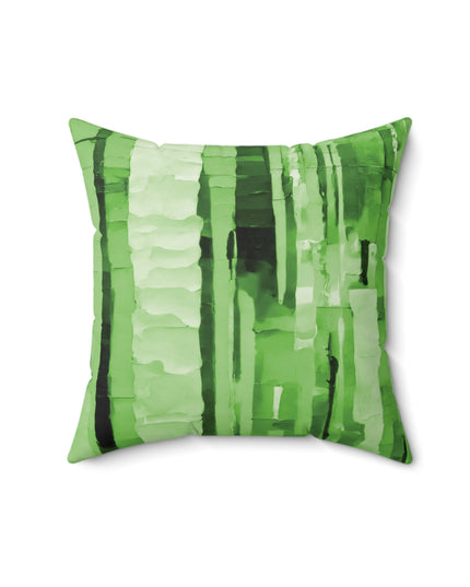 Striped Mint Pastel 16" x 16" Faux Suede Square Pillow