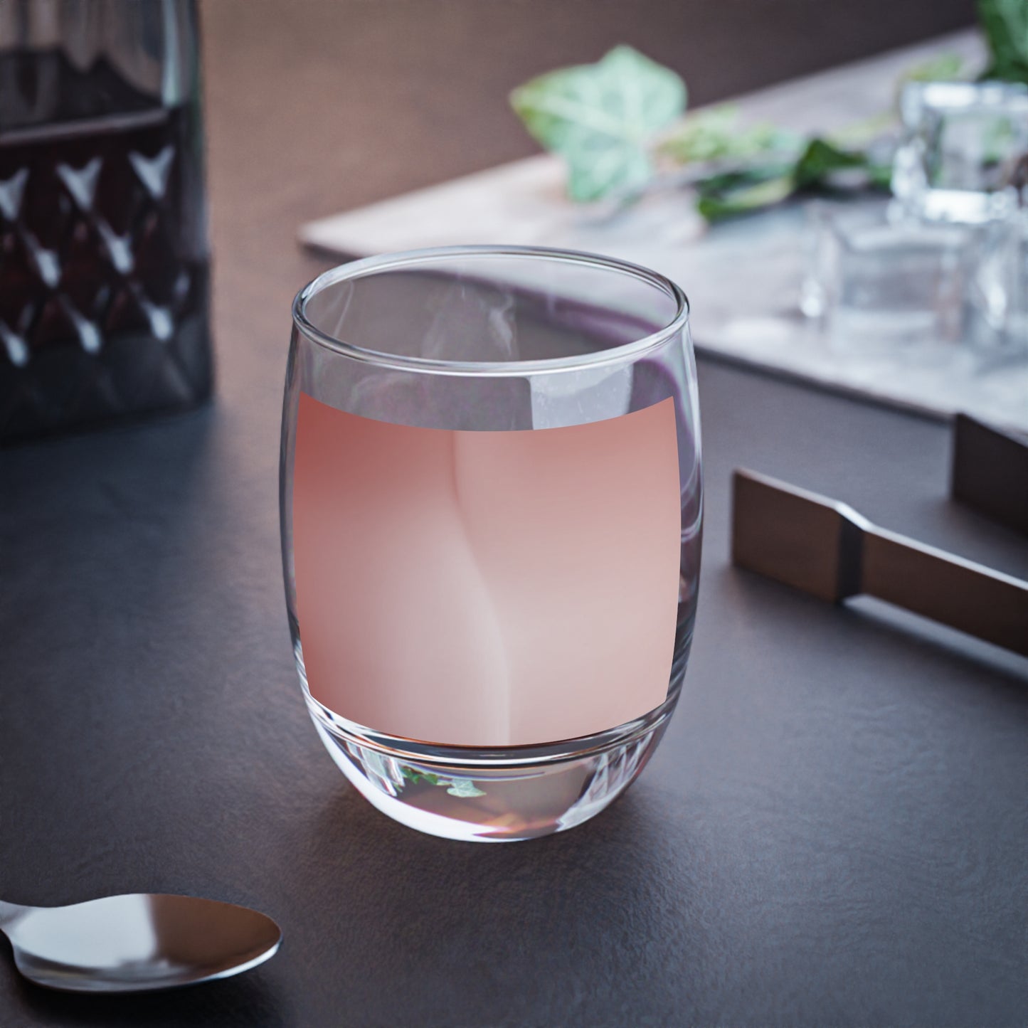 Rose Red Fade Whiskey Glass, 6 oz