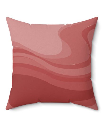 Power Red Wavey 20" x 20" Faux Suede Square Pillow