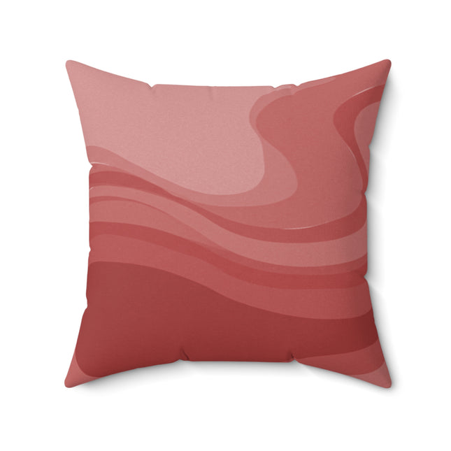 Power Red Wavey 20" x 20" Faux Suede Square Pillow