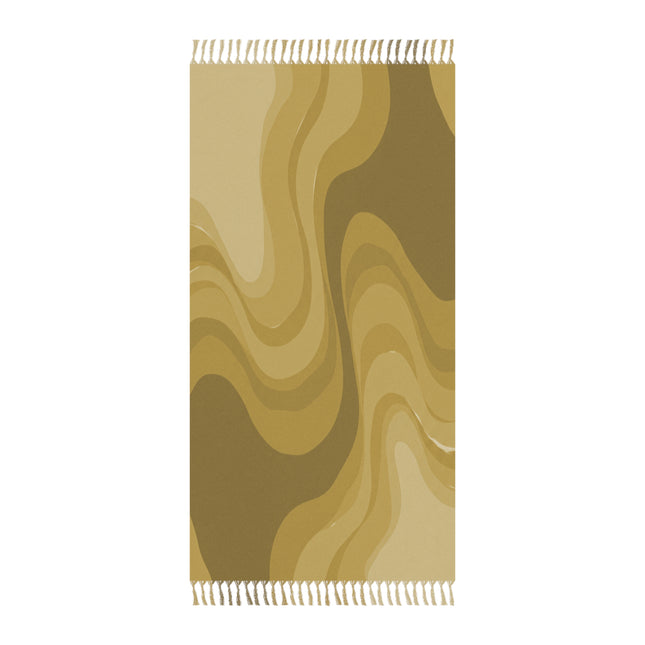 Brown Wavey 38" × 81" Boho Beach Cloth