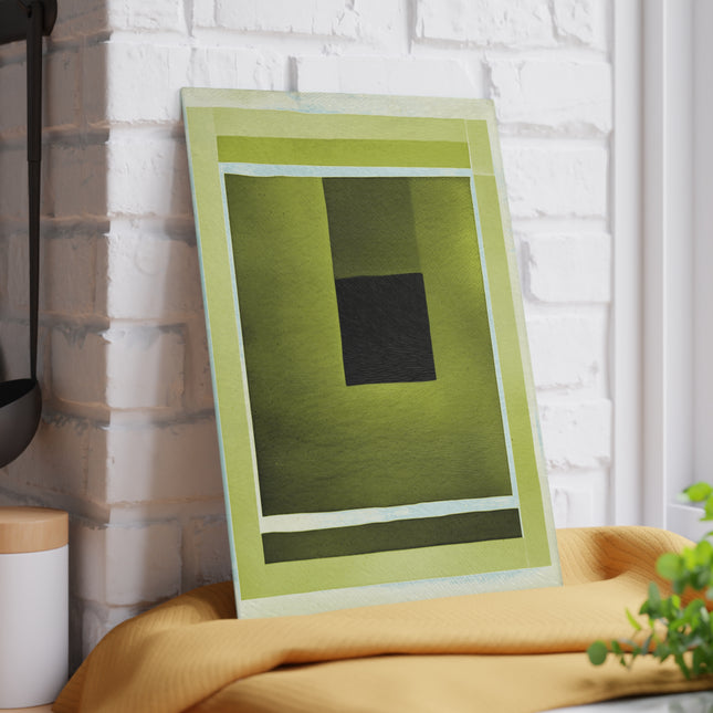 Lemongrass Shadow 8" x 11" Glass Cutting Board