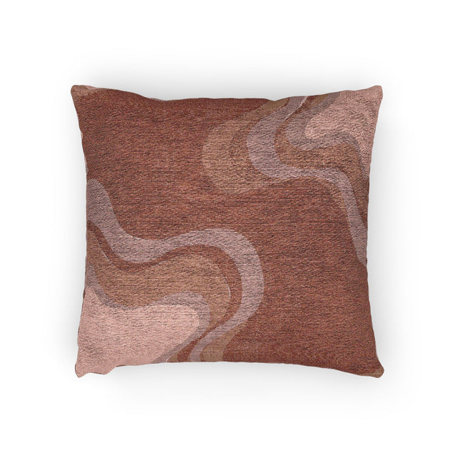 Power Red Wavey Woven Pillow, 17" x 18"