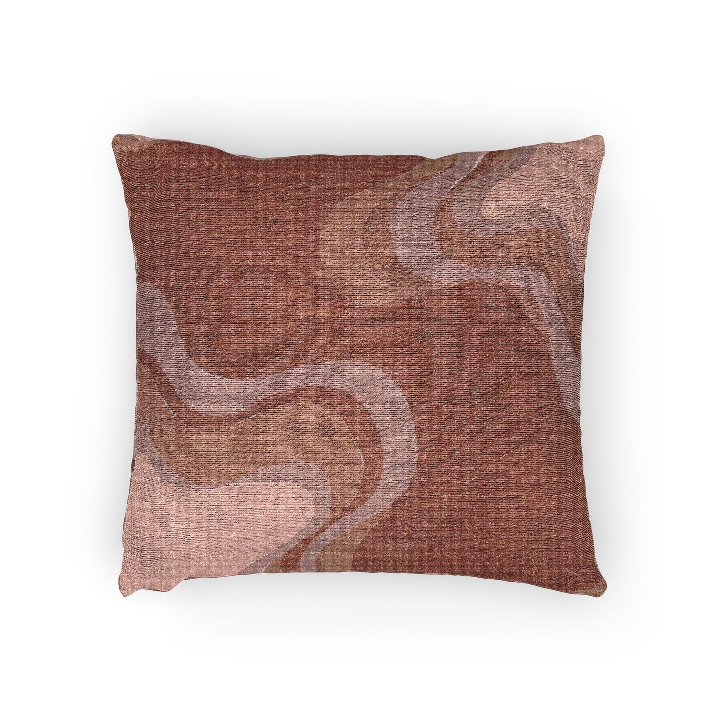 Power Red Wavey Woven Pillow, 17" x 18"