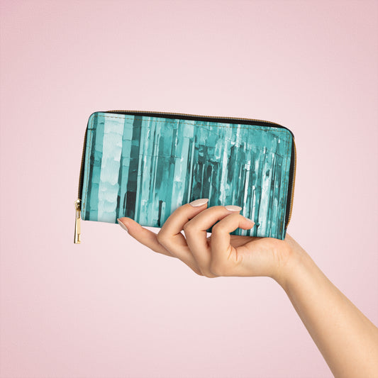 Striped Tif Elegant Abstract Zipper Wallet - Stylish & Functional Accessory for Everyday Use