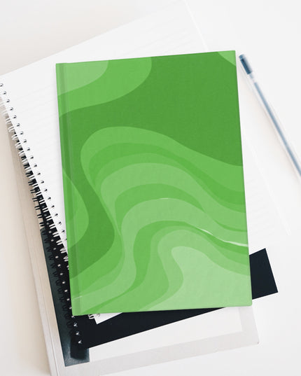 Meanie Greenie Wavey 5" x 7" Journal - 128 Blank pages