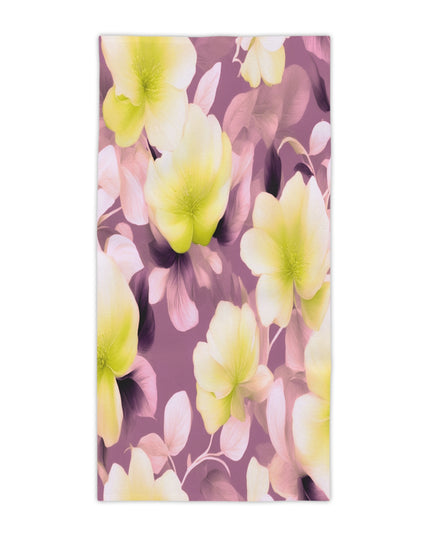 Lemon Blossom Floral Bunch Beach Towel, 30" x 60"