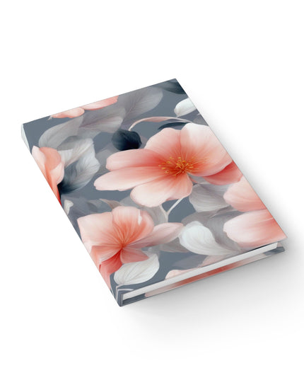 Red Blossom Floral Bunch Journal - 128 Blank pages, 5" x 7"